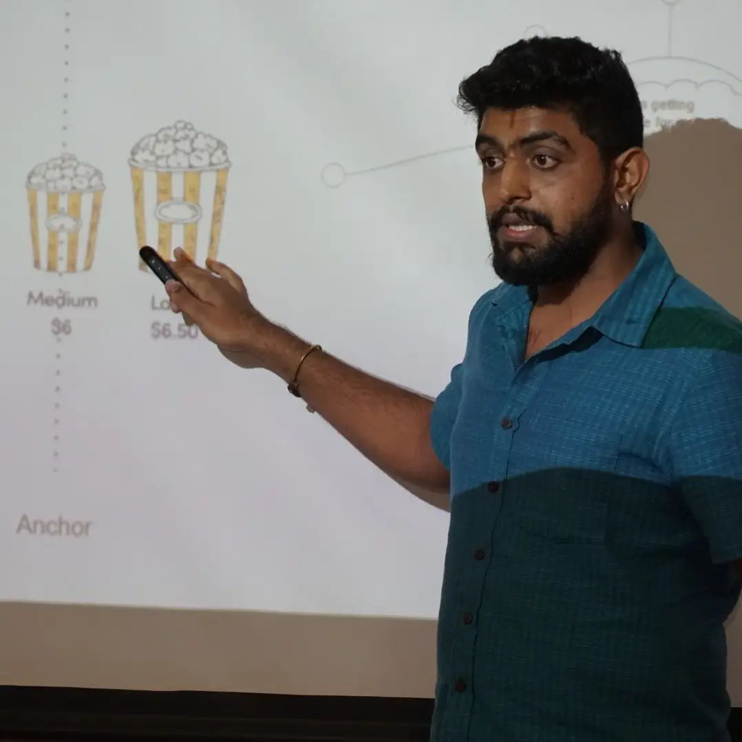 Prinkit conducting seminar and sharing passion